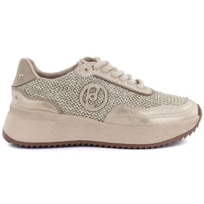 2. Women's leather sneakers with gold braid Gino Fabiani OL39-5 GOLD