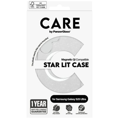 4. CARE by PanzerGlass Flagship Urban Combat StarLight White QI Case for Samsung Galaxy S25 Ultra - Transparent