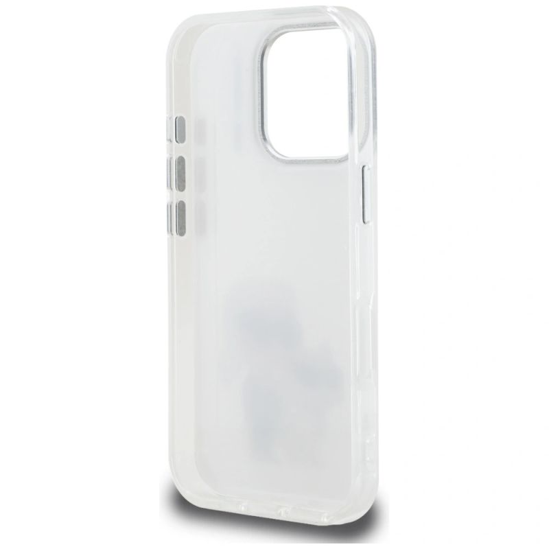 7. Karl Lagerfeld IML Aquarelle Karl & Choupette & Logo Case for iPhone 16 Pro Max - White