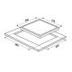 3. MPM MPM-45-IM-16/W induction hob 45 cm | 2 zones | Booster | timer | white
