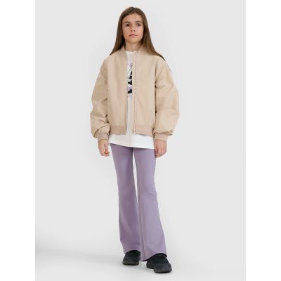 5. Girls' transitional bomber jacket 4F 4FJWSS25TJACF184-82S