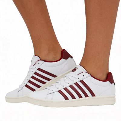6. K-swiss sneakers COURT TIEBREAK II WHITE/TIBETAN RED/SNOW WHITE-M (04413-152-M)