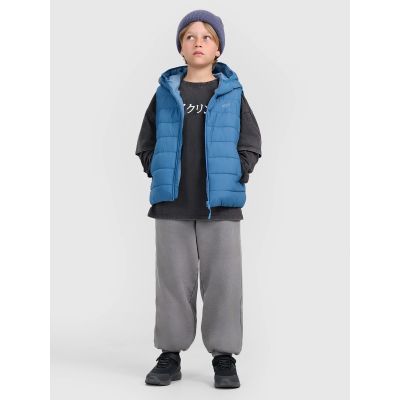 4. Boy's down vest with synthetic filling 4F 4FJRAW25TVJAM324-32S