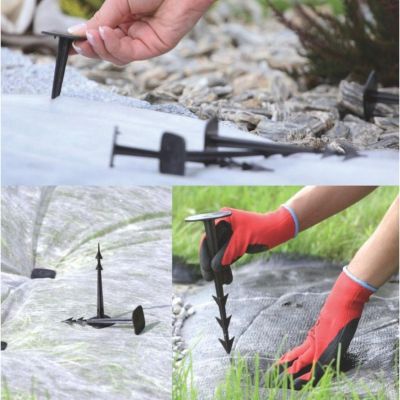 4. PINS, HEADS, PEGS FOR AGRO-TEXTILE HARPOON PEG HEIGHT 20CM 50 PCS