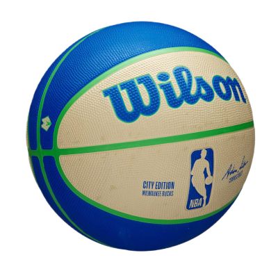 3. Wilson NBA Milwaukee Bucks Team City Icon Basketball - WZ4024217XB