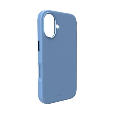 Puro Icon Mag Pro Liquid Silicone Case for iPhone 17, MagSafe Compatible, with Camera Protection and Aluminum Buttons - Blue