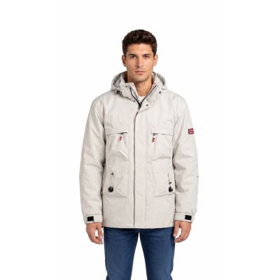 Men’s Mid-Season Jacket Geographical Norway BARIMO OFF WHITE DB MEN 009 (SZ1967H/GN-OFF WHITE)