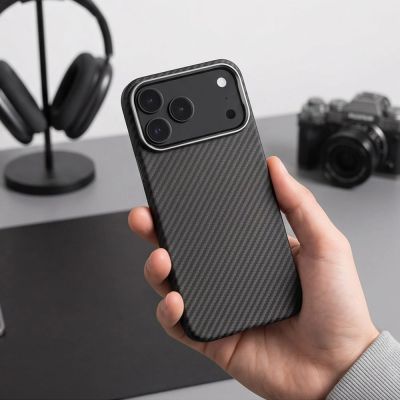 8. Tech-Protect Ion Carbon MagSafe Case for iPhone 18 Pro Max / 17 Pro Max - Black and Silver