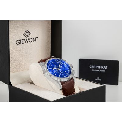 8. Giewont Chronograph Sapphire Silver Blue Men's Watch GW7650-A5