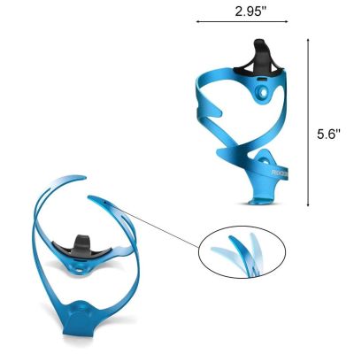 7. Rockbros 2017-11ABL Aluminum Bike Bottle Holder - Blue