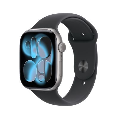 Apple Watch Series 11 GPS 46mm Space Gray Aluminum Case with Black Sport Band - M/L