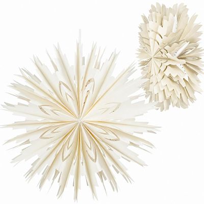 Hanging Paper Snowflake Decoration Ø 50 cm MICA – White