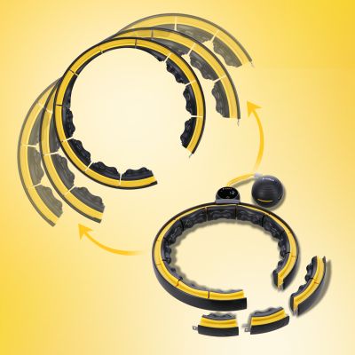 17. HHM21 HULA HOP BLACK/YELLOW WITH MAGNETS, TPE PROTECTION AND WEIGHT + HMS COUNTER