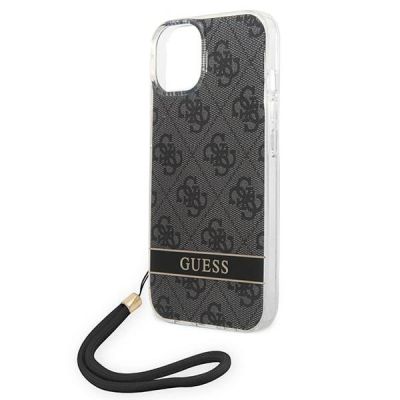 4. Guess GUOHCP14MH4STK iPhone 14 Plus 6.7 "black / black hardcase 4G Print Strap