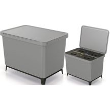 WASTE BIN SYSTEMA SORTIBOX 4IN1 SMOOTH GRAY