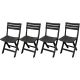 SET OF 4 FOLDABLE PLASTIC CATERING CHAIRS KOMODO ANTHRACITE