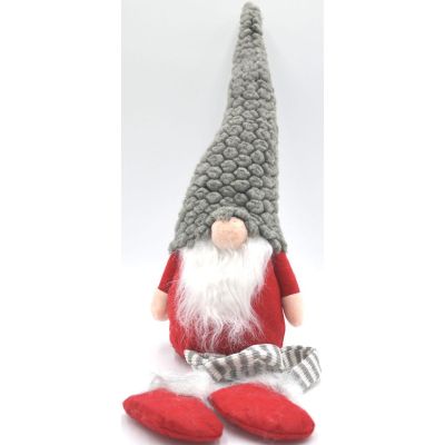 19. DECORATIVE GNOME WITH GRAY FUR HAT 50+25CM