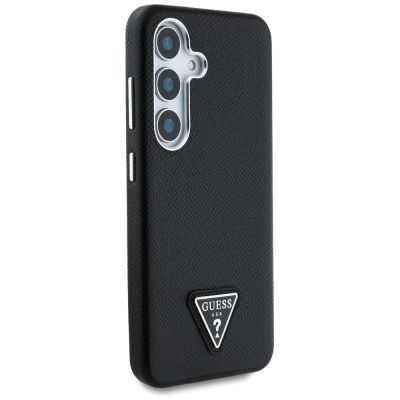 4. Guess Grained Triangle Logo MagSafe case for Samsung Galaxy S25 - black