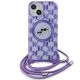 2. Karl Lagerfeld IML Crossbody Monogram Karl & Choupette Head MagSafe case for iPhone 15 / 14 / 13 - purple