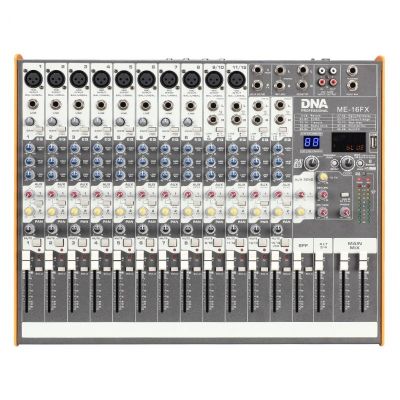 DNA ME-16FX Audio Mixer, 16 Channels, USB, Bluetooth
