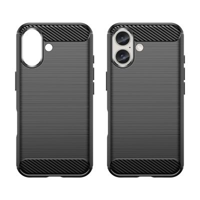 2. Carbon Case for iPhone 16 Plus Silicone Case - Black