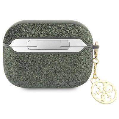 2. Guess GUAP2GLGSHA AirPods Pro 2 cover green/kaki Glitter Flake 4G Charm