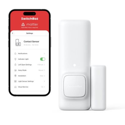 3. SwitchBot W1201500 Door/Window Opening Sensor Wireless Window/Door White
