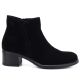 2. Women's leather ankle boots with a block heel, black Sergio Leone BT-52-S