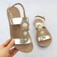 Women's flat sandals with decoration, melissa gold, Filippo DS6882