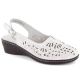 7. Comfortable women's leather sandals with openwork white T.Sokolski L26-27
