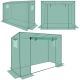 22. GREENHOUSE FOR TOMATOES AND CUCUMBERS 200x77x168-150CM PE GREEN