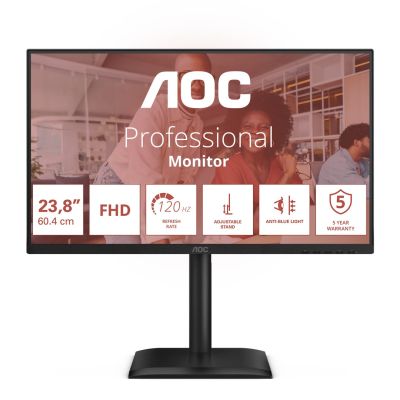 27. AOC 24E4U Computer Monitor 60.5 cm (23.8") 1920 x 1080 px Full HD LED Black