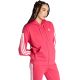 Women's adidas Essentials 3-Stripes Full-Zip Fleece Hoodie Pink KF6272