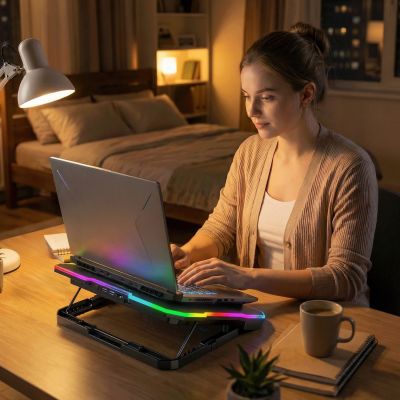 7. Wozinsky WDCX-A26 NitroCool RGB Gaming Laptop Cooling Pad - Black
