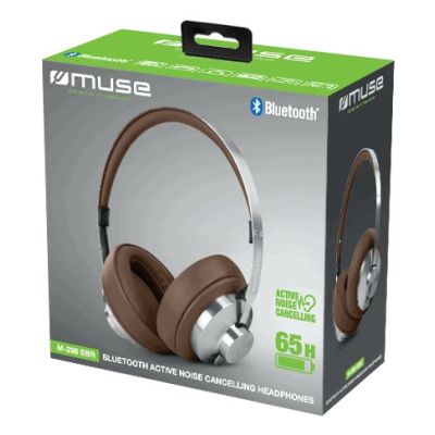 7. Muse M-298 SBR Headphones/Headset Wired & Wireless Headband Bluetooth Calls/Music Brown, Silver