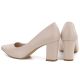 10. Women's cream pink pumps on the block heel Sergio Leone PB414