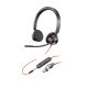 64. HP Poly Blackwire 3325 USB-C Stereo Headset Microsoft Teams Certified + 3.5mm Plug + USB-C/A Adapter