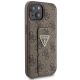 4. Guess Grip Stand 4G Triangle Strass case for iPhone 15 - brown