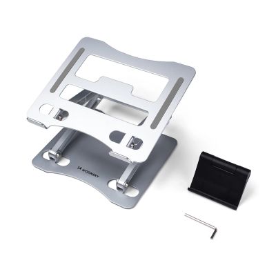 4. Wozinsky WRS-CPY75DSS Aluminum Laptop and Tablet Stand + Free Smartphone Stand - Silver