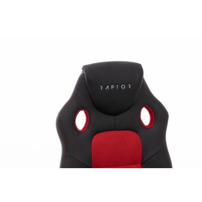 9. Raptor Gaming 437764 Gaming Chair Gaming Chair Upholstered Seat Black, Red