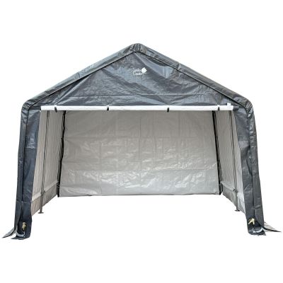 12. GARDEN GARAGE PAVILION 3.50x3.50x2.60M GRAY SASKA GARDEN