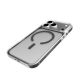 9. Puro Lite Mag TPU+PC Case Compatible with MagSafe for iPhone 17 Pro Max - Transparent with Gray Ring