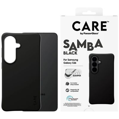 CARE by PanzerGlass Samba Black Qi Case for Samsung Galaxy S26 - Black