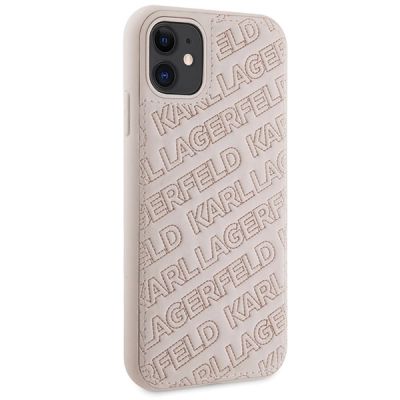 4. Karl Lagerfeld Quilted K Pattern case for iPhone 11 / Xr - pink