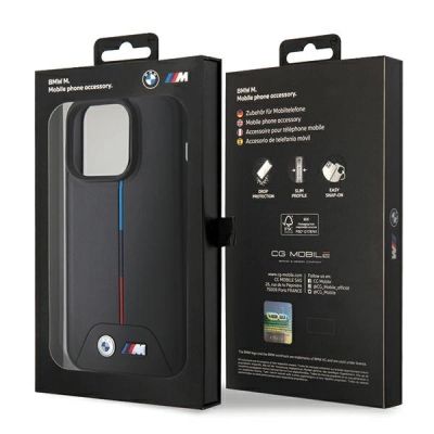 8. BMW Quilted Tricolor MagSafe case for iPhone 15 Pro - black