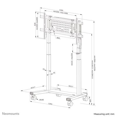 17. Neomounts FL55-975BL1 Media Stand Black Flat Panel Media Card/Media Cart