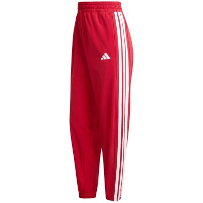 2. adidas Train Essentials 3-Stripes Woven Women's Pants Red KF8554