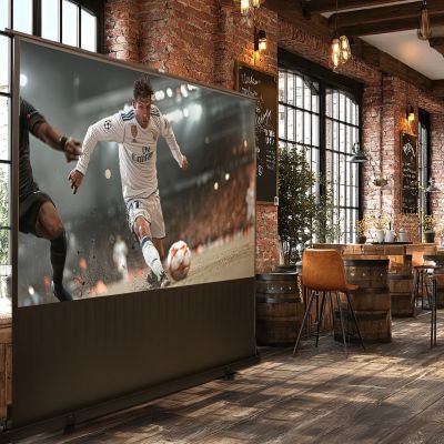 15. MACLEAN PORTABLE PROJECTION SCREEN, COMPACT, FLOOR, 100", 16:9 MC-964