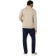 3. Champion Full Zip Suit Men's Tracksuit Beige and Navy Blue 222248 MS041
