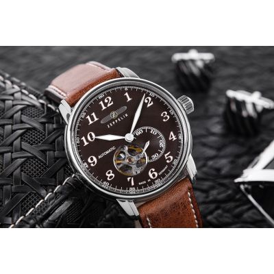 5. Men's ZEPPELIN LZ127 Graf Automatic 7666-4 Watch + BOX